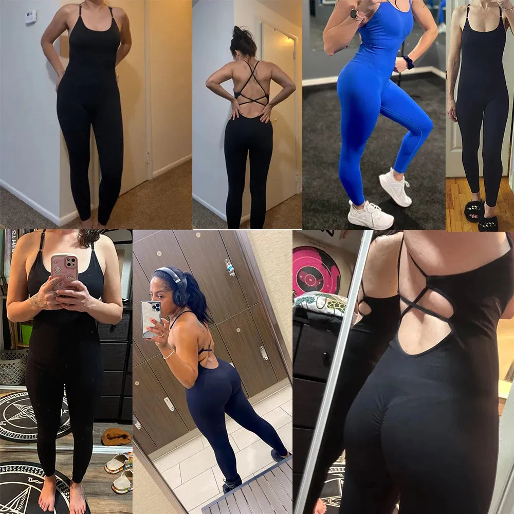 Women Jumpsuit Rompers Spring Summer Sleeveless Backless Bodycon