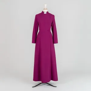 Women's Custom Roman Purple Double-Breasted Cassock in Lightweight Pure Wool