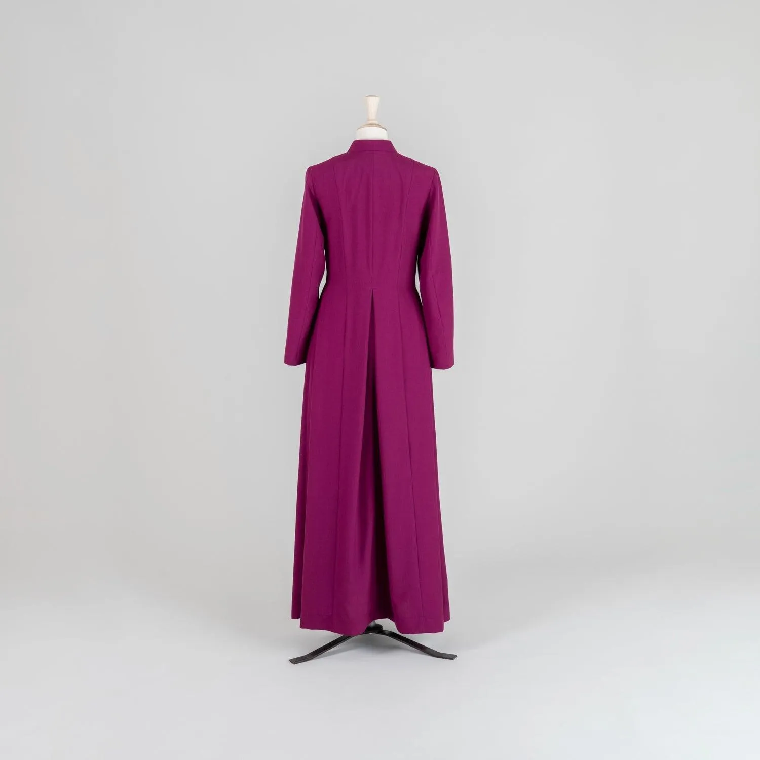Women's Custom Roman Purple Double-Breasted Cassock in Lightweight Pure Wool