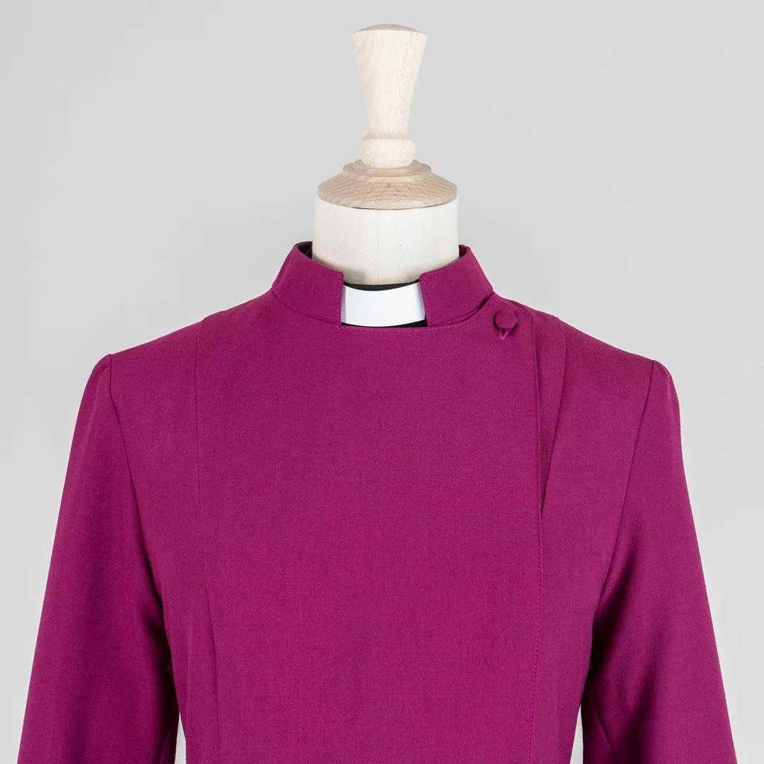 Women's Custom Roman Purple Double-Breasted Cassock in Lightweight Pure Wool