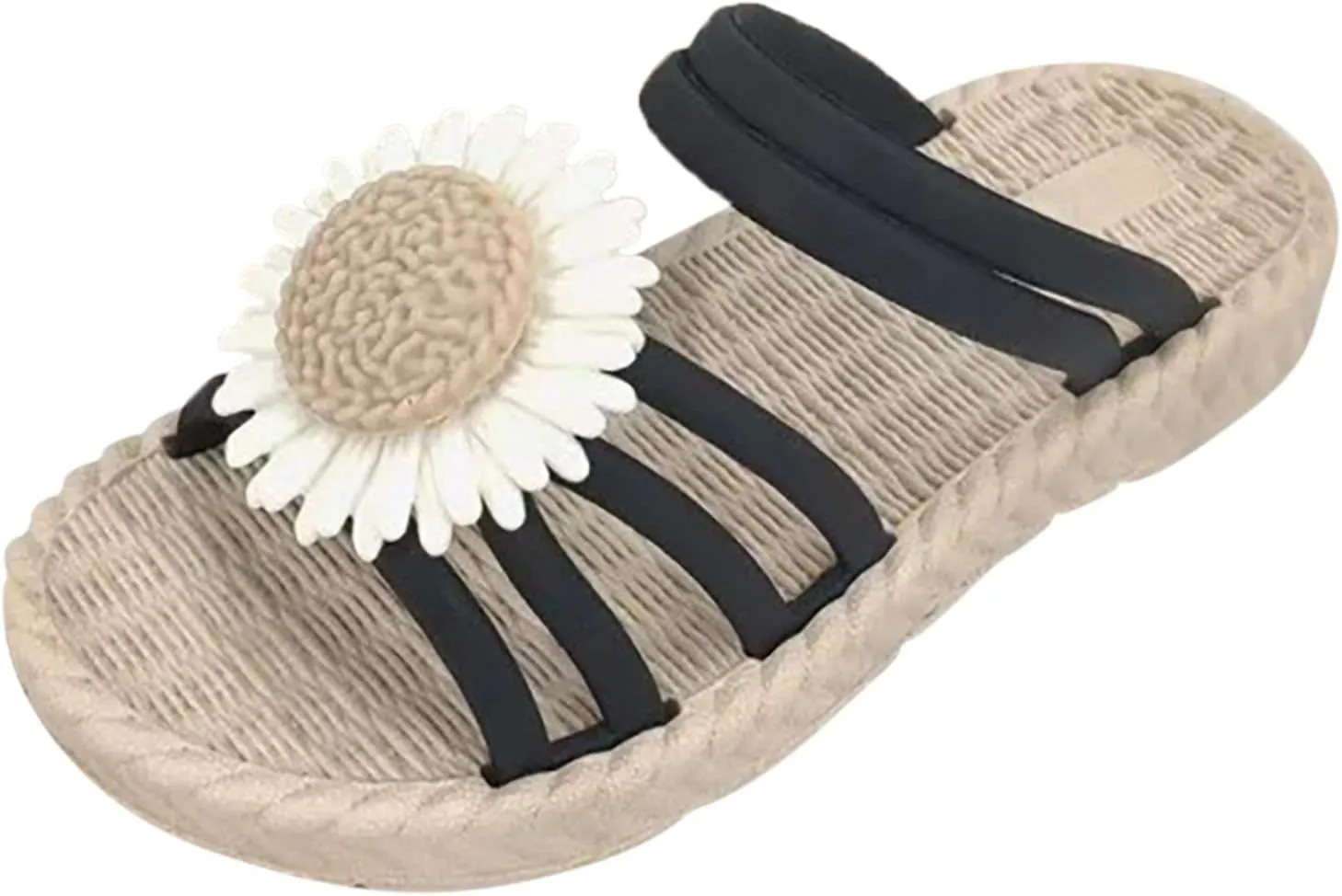 Womens Memory Foam Barefoot Slide Sandals Comfortable Summer Outdoor Adjustable Buckle Arch Support Beach Fashion Lightweight Casual Footwear Orthopedic Shoes for Women