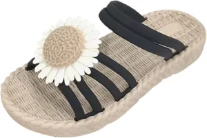 Womens Memory Foam Barefoot Slide Sandals Comfortable Summer Outdoor Adjustable Buckle Arch Support Beach Fashion Lightweight Casual Footwear Orthopedic Shoes for Women