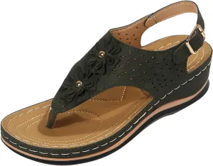Womens Orthopedic Flip Flops with Arch Support Recovery Sandals Comfortable Walking Shoes Summer Beach Casual Yoga Mat Cushion Lightweight Thong Sandals