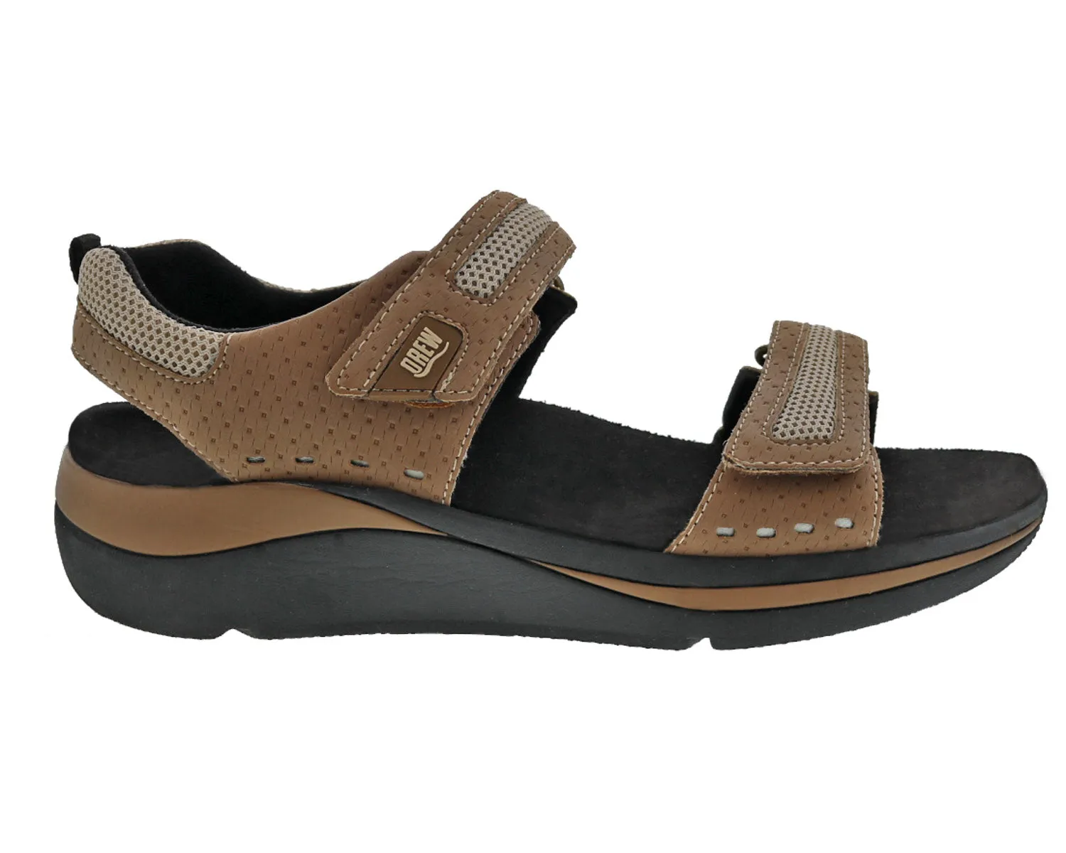 Women's Sophie Adjustable Walking Sandal DOUBLE WIDE in Brown