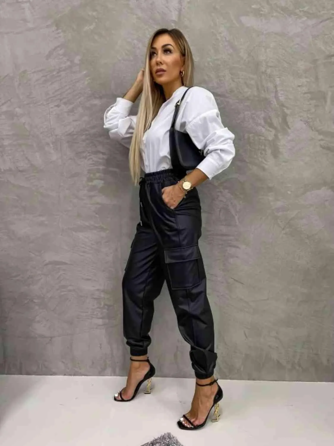 Work In Style Tied High Waist Jogger Cargo Pants
